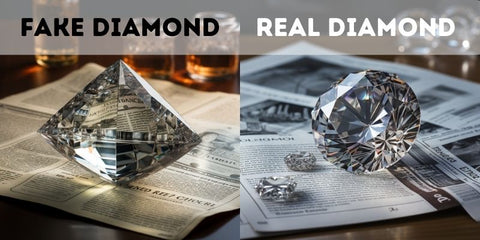 how to tell if a diamond is real newspapper test
