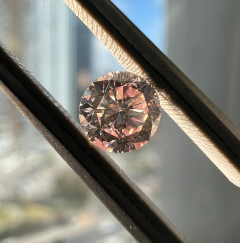 PINK Diamond, 0.40 Carat, ROUND Shape, I1 Clarity