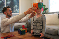 playing with connetix tiles little toy tribe