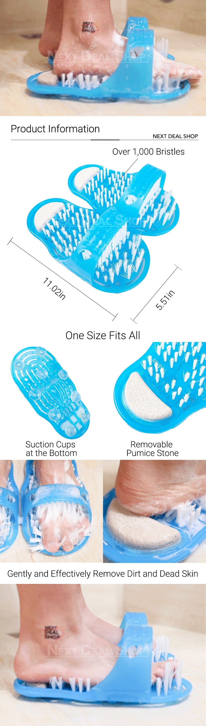Buy VDNSI Foot Cleaner Shower Slipper Waterproof for All Age groups foot  cleaning brush Online at Best Prices in India - JioMart.