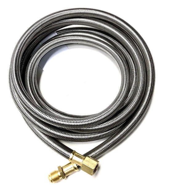 12FT Stainless Steel Braided Propane Hose Extension Assembly with 3/8 –  Shark Industrial