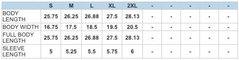 Good Life Bella Sizing Chart Womens