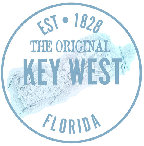 Key West Vintage Map Logo Good Life