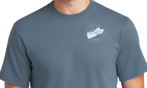 Blue Key West Map T-shirt