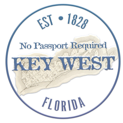 Key West No Passport Est 1828 map Logo Hoodie