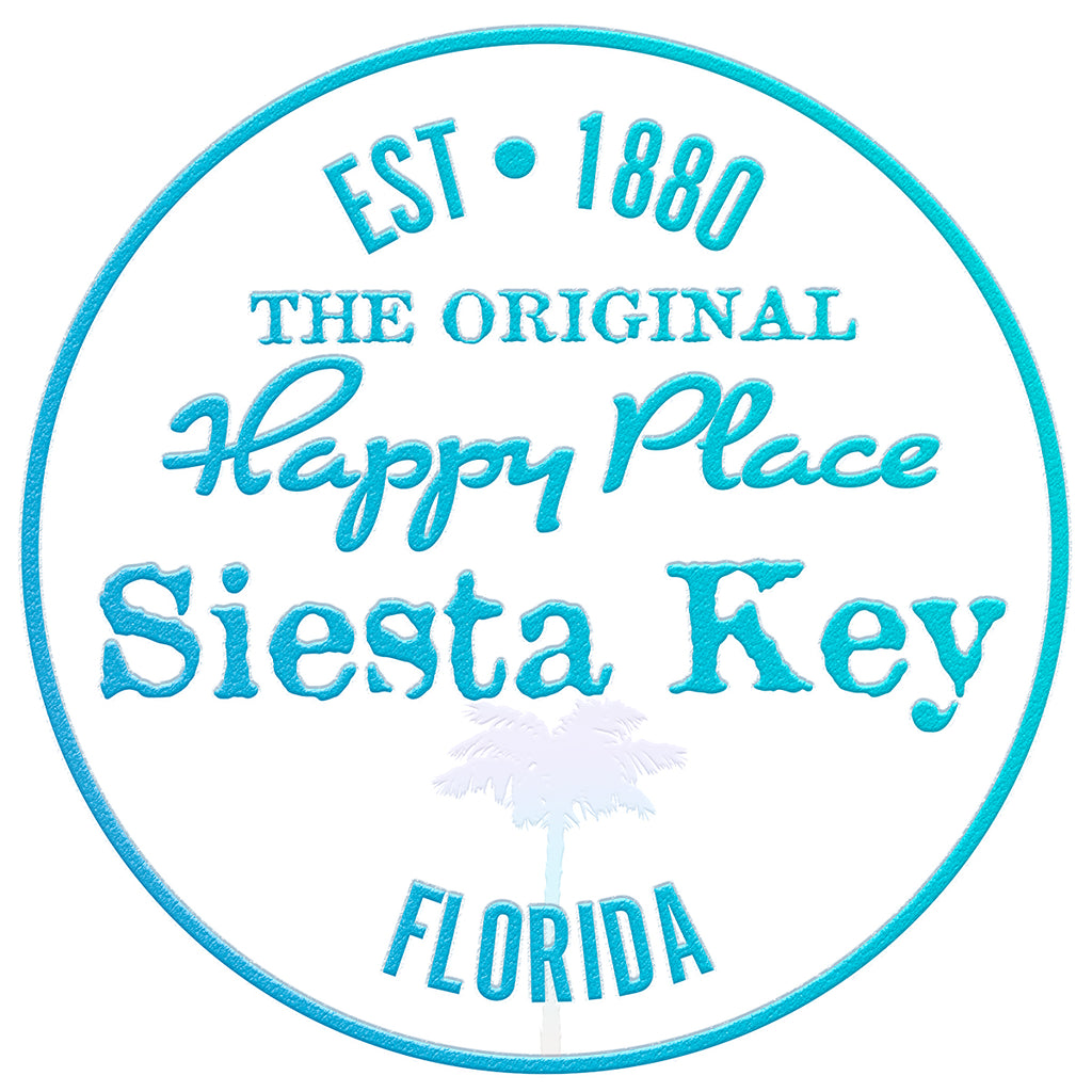 Siesta Key Beach Is My Happy Place Tank Top Logo