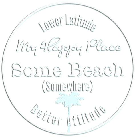 Some Beach Somewhere Lower Latitude Better Attitude Logo T-Shirt