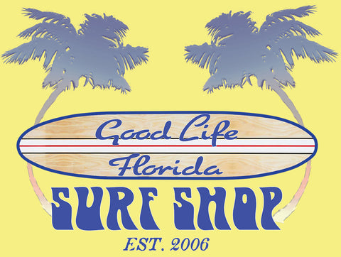 Good Life Surf Shop Florida Longboard Tshirt