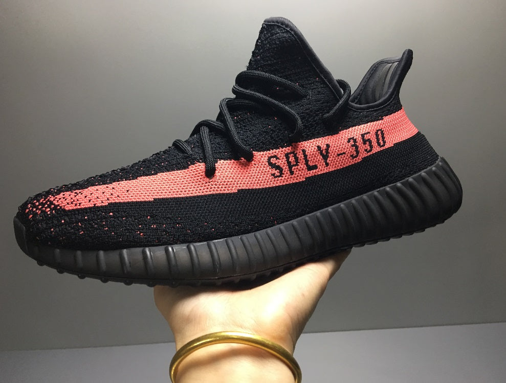 yeezy 350 red stripe