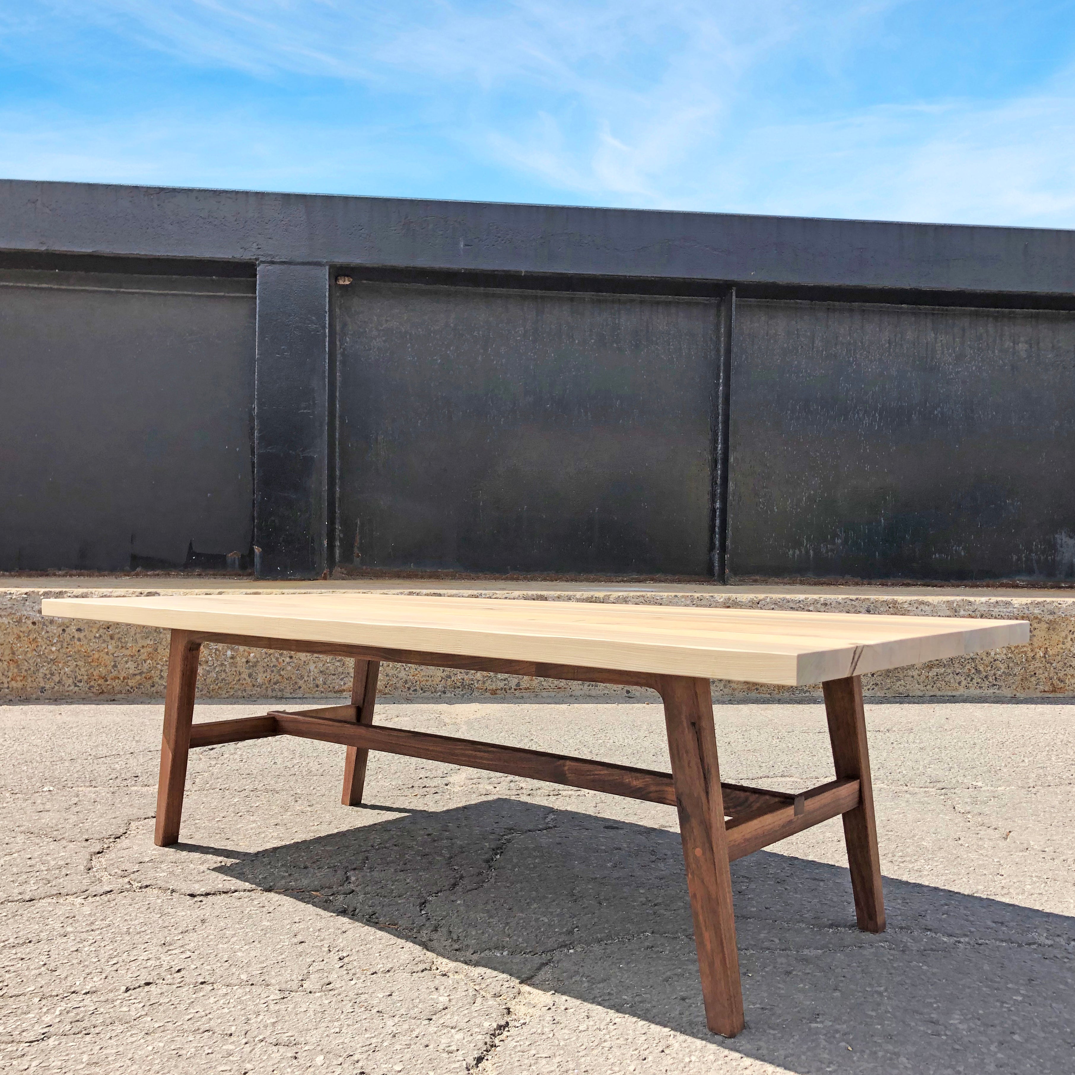 walnut maple coffee table