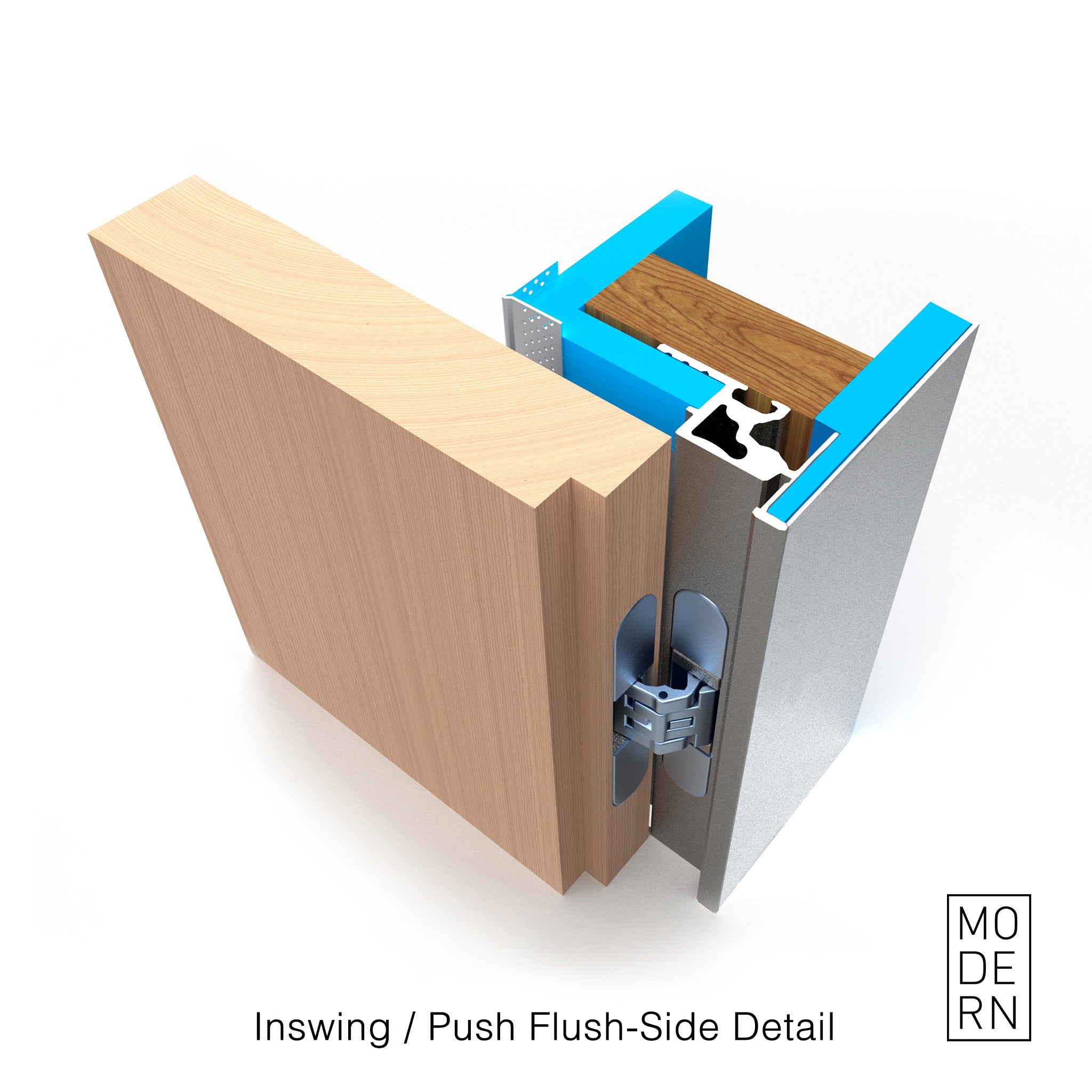 Inswing Push Leftframeless Door Jamb Interior Door Frame