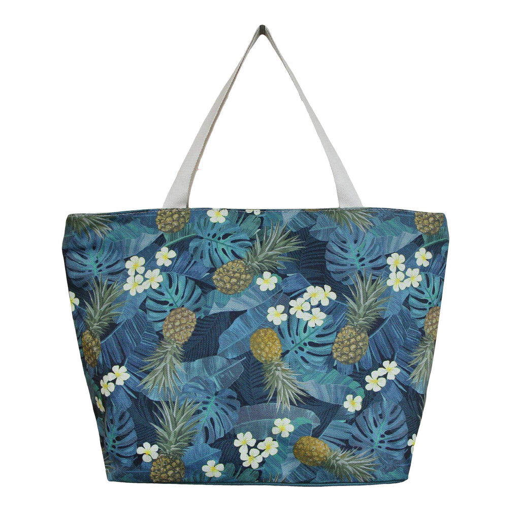 Woven Polyester TOTE BAG - MONSTERA PINEAPPLE – Aloha Ave Store - Made ...