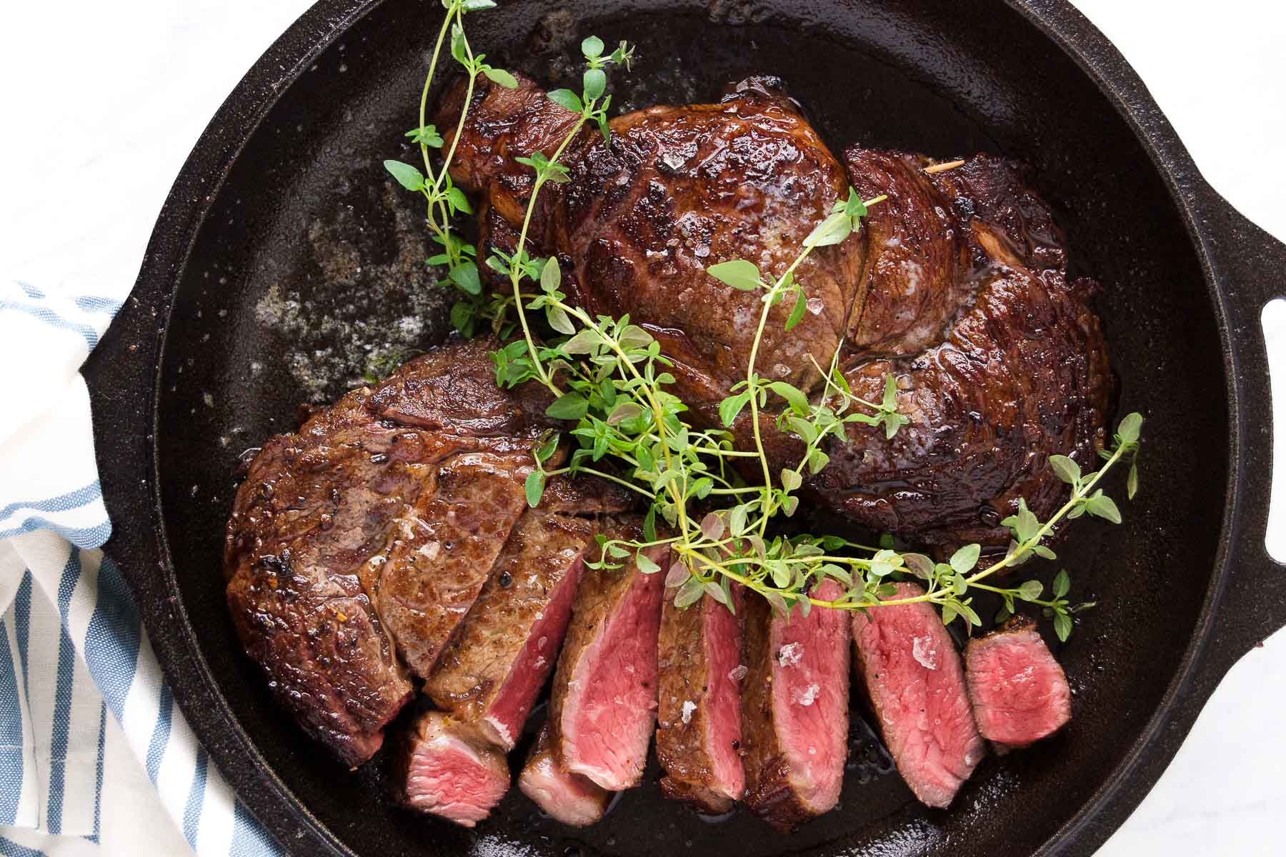 Herb Marinated Yak Ribeye Steaks - Fossil Farms