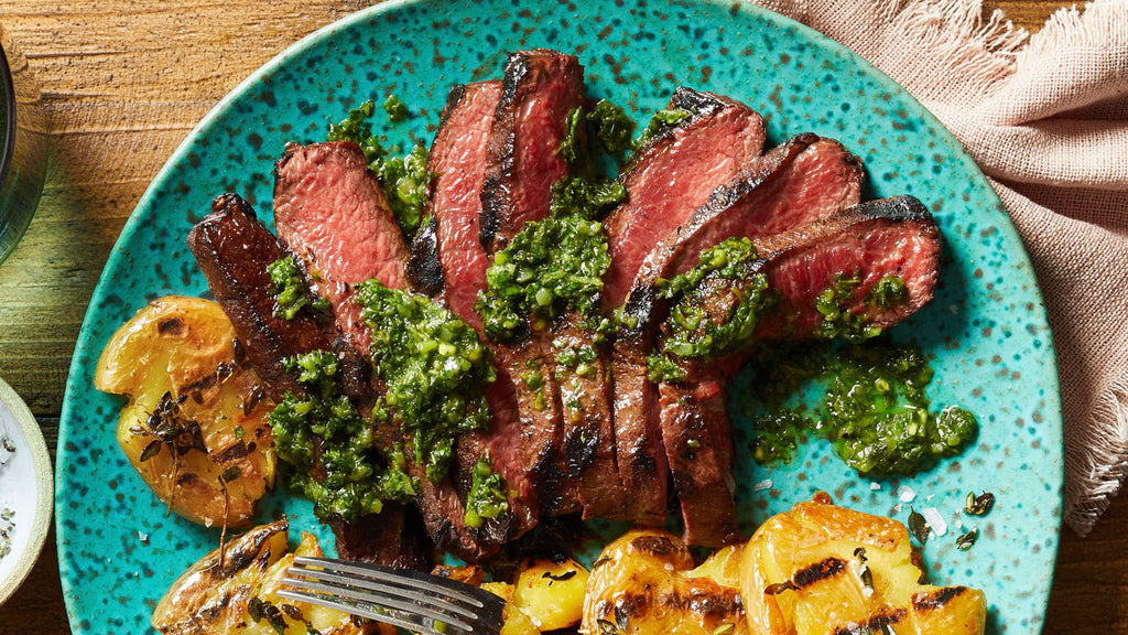 Bison Ribeye with Chimichurri Sauce Recipe