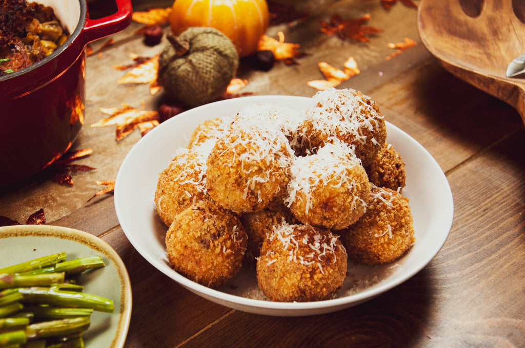 duck confit leg arancini