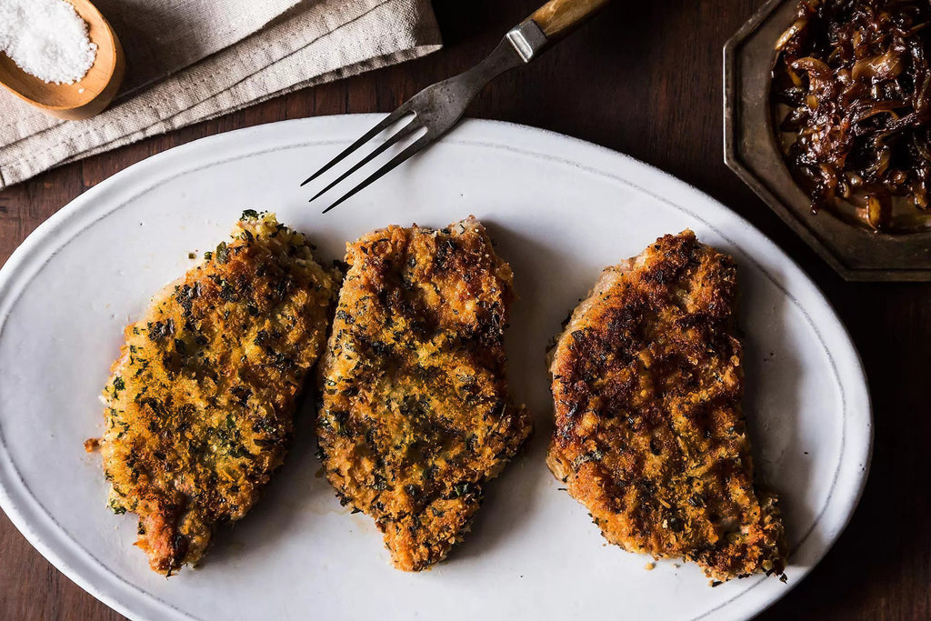 pumpkin and coffee spiced rubbed pork chop