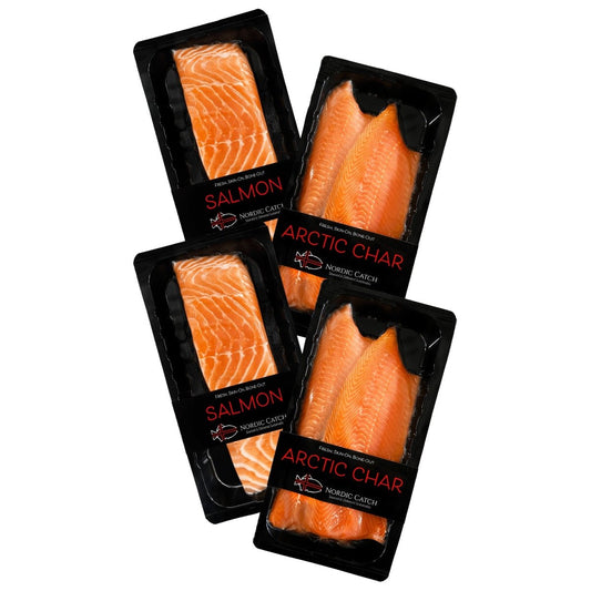 Nordic Catch Perfect Salmon Nigiri Sushi Kit for 2 - Icelandic Salmon (11oz Fillet), Pink