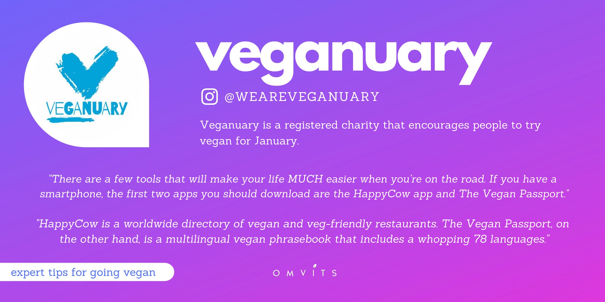 tips for going vegan - veganuary