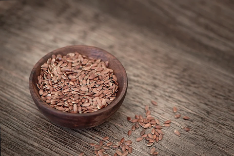 A tub of flax seeds