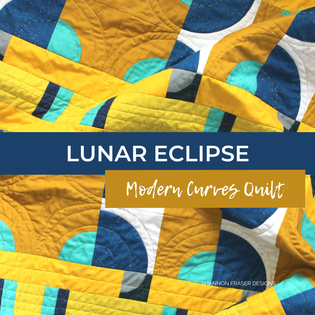 Lunar Eclipse Quilt Pattern Modern Curves Quilt in Spectratastic II