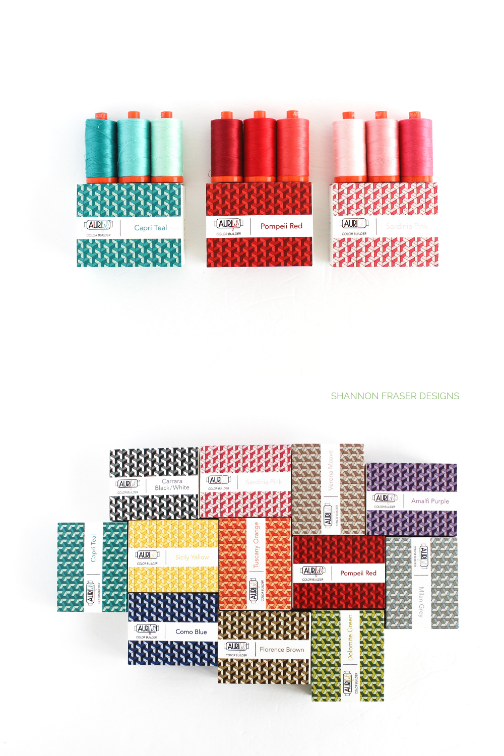 Aurifil Thread Color Builder Series | Shannon Fraser Designs #quiltingthread