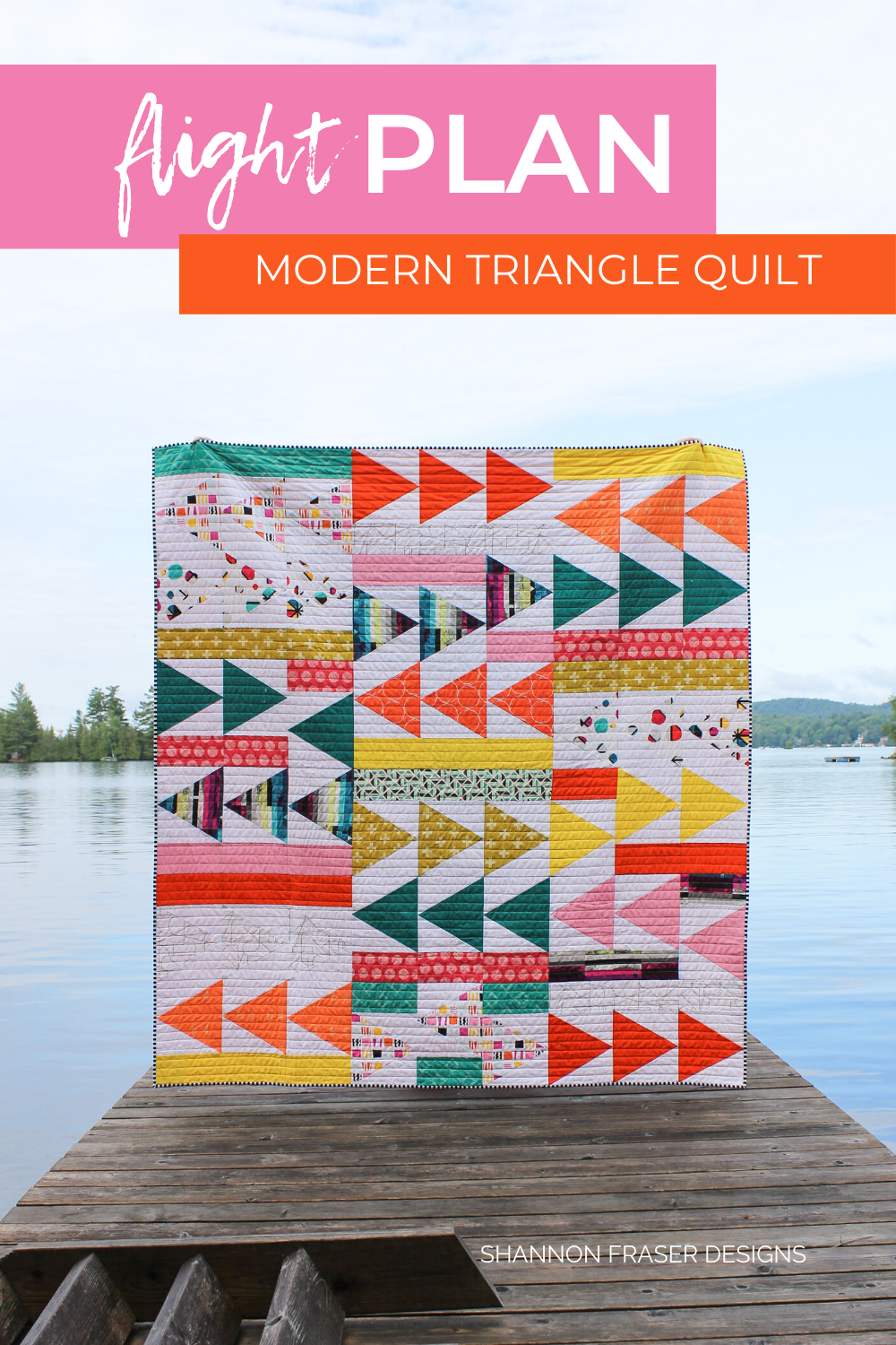 Flight Plan - Geometrical AGF version - quilts in the summer wild | 2019 in Review + 2020 Goals | Shannon Fraser Designs #quiltsinthewild