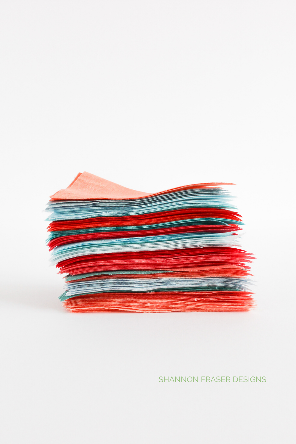 Stack of colorful scalene triangles 