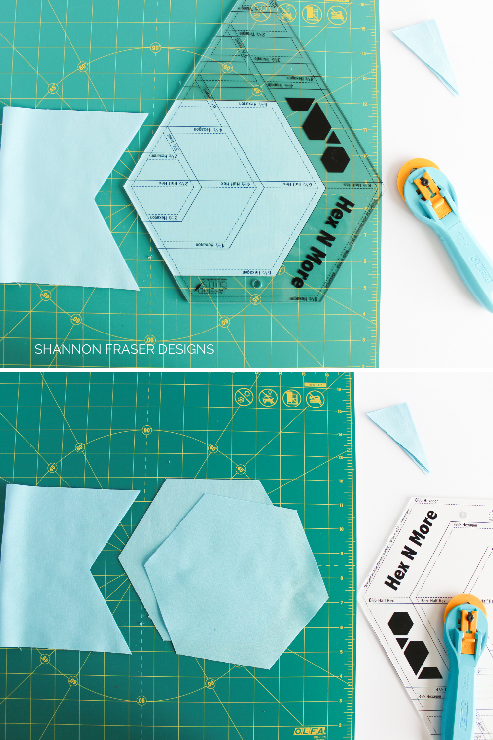 Hexagon template - June Tailor You Hexie Thing hexagon quilt ruler