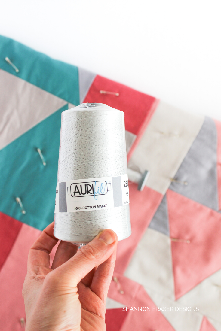Cone of Aurifil Thread in colour 2610 in 28wt | Aurifil Artisan | Shannon Fraser Designs #thread #quilting