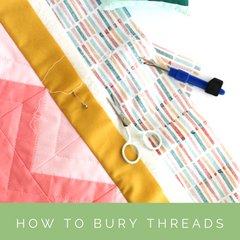 How to bury quilt threads