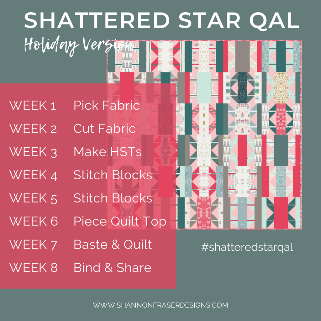 Shattered Star Quilt Along Schedule | Shannon Fraser Designs #quiltalong