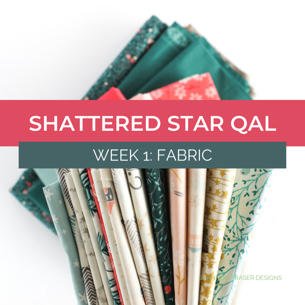 Art Gallery Fabrics featured in the Shattered Star holiday quilt | Shattered Star QAL Week 1: Fabric | Shannon Fraser Designs #fabric