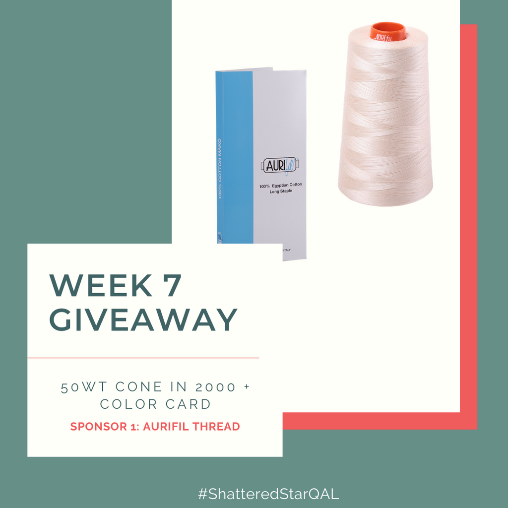 Aurifil Thread color card + 50wt Cone in 2000 | Shattered Star Quilt Along Week 7 Giveaway | Shannon Fraser Designs #aurifilthread