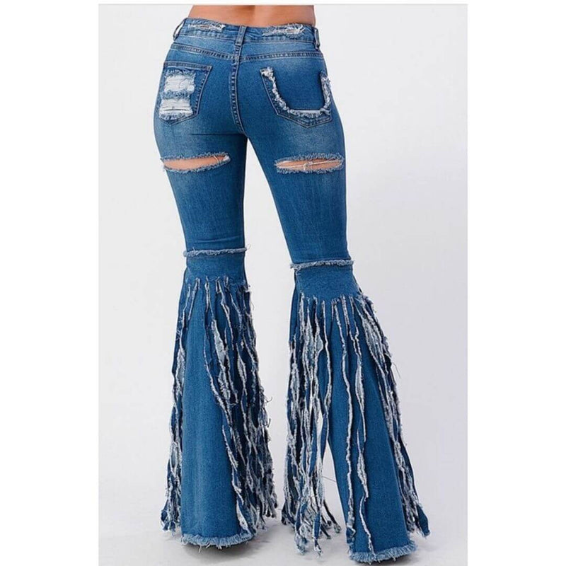 Fringe Flare Jeans