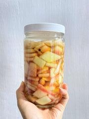 Jar of pickled watermelon rinds