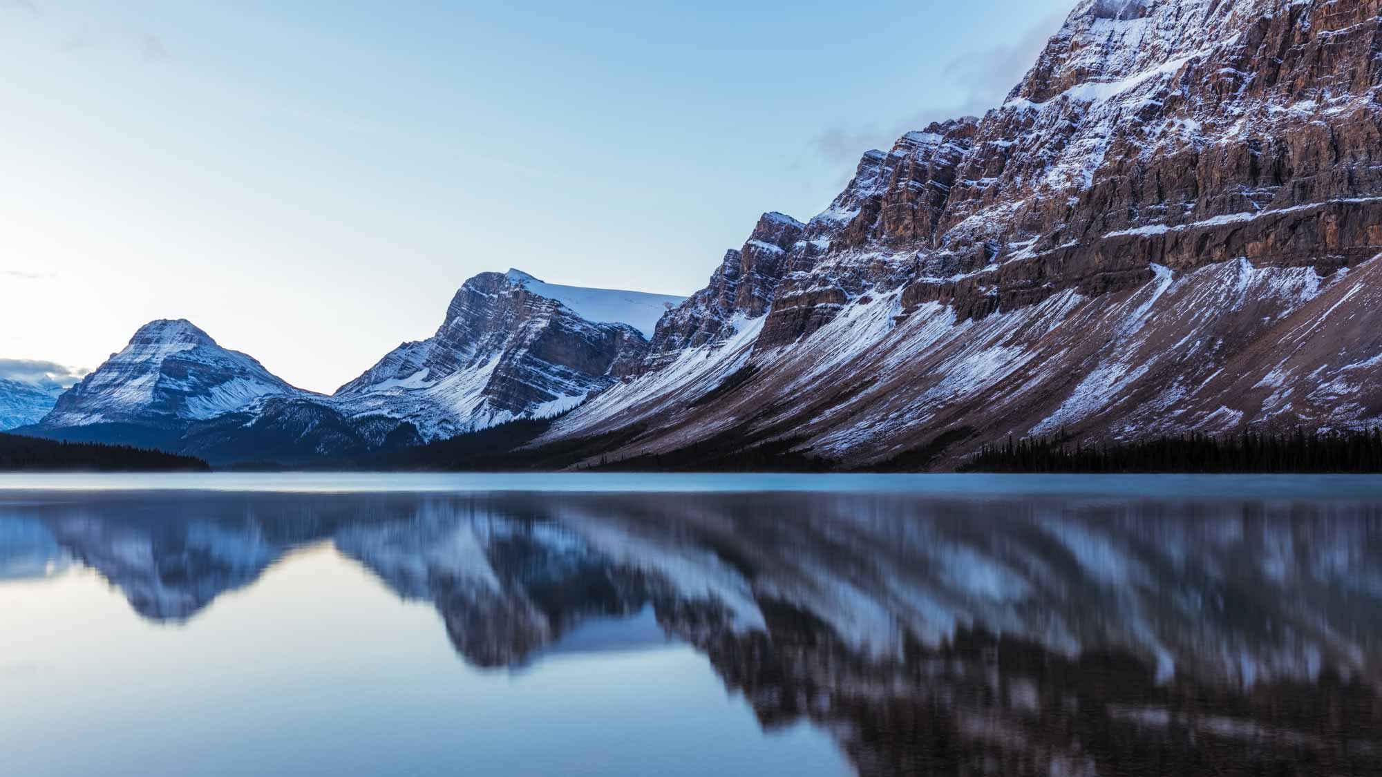 Autumn Snow at Peyto Lake from Bow Summit - Banff National Park