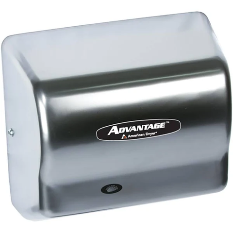 Hand Dryer Brushed Stainless Steel Auto Universal Voltage