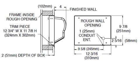 DA-W Recess Kit Exploded View