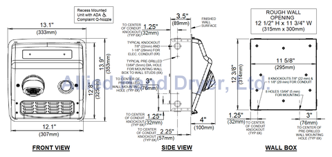 RM5-Q974 AirMax Series Hand Dryer Exploded View