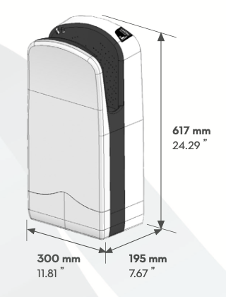 Blade Hand Dryer Dimensions