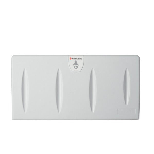 FOUNDATIONS® 100-EH-BP Surface-Mounted, Horizontal-Folding LIGHT GRAY Baby  Changing Station with EZ Mount Backer Plate