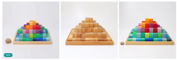 Grimm's wooden toys Stepped Pyramid sets from Wood Wood Toys Canada