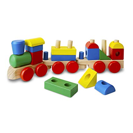 melissa and doug wooden stackable train babies baby toddler kids canadian toy