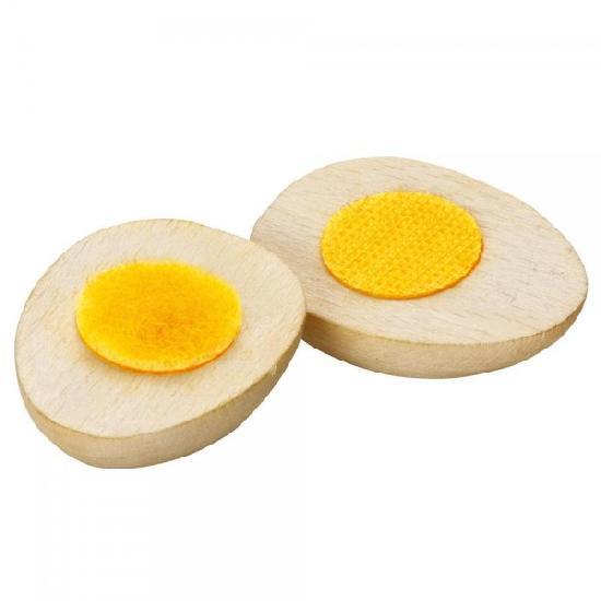 Erzi Eggs to Cut (Six Pack) - Play Food Made in Germany - Wood Wood Toys Canada's Favourite Montessori Toy Store