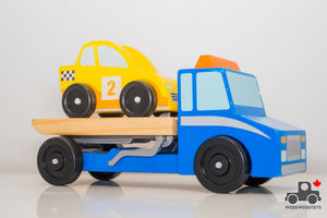 melissa and doug flatbed tow truck