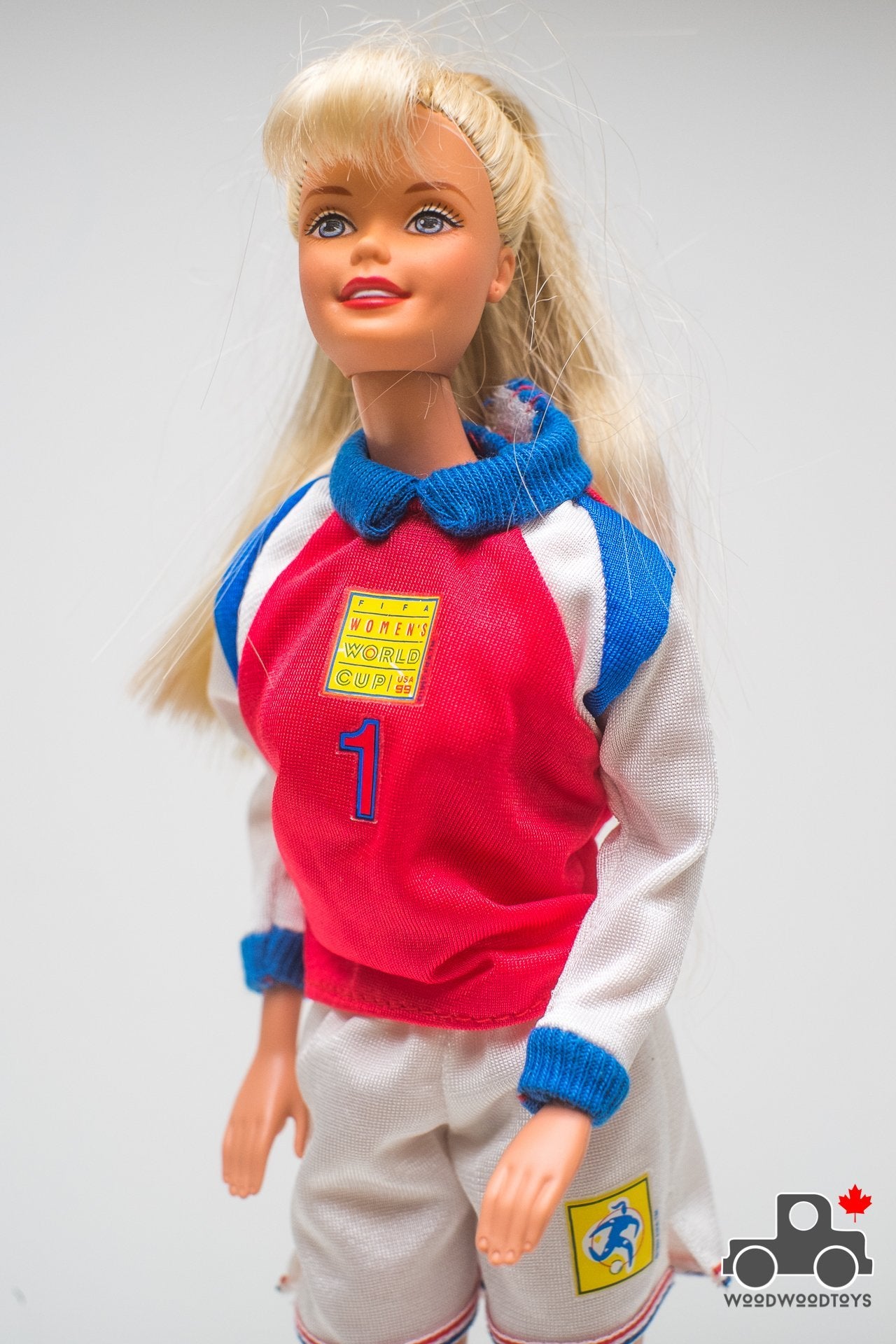 Oprecht Aannames, aannames. Raad eens Specificiteit Soccer Barbie Doll 1999 USA FIFA Women World Cup Mia Hamm – Wood Wood Toys
