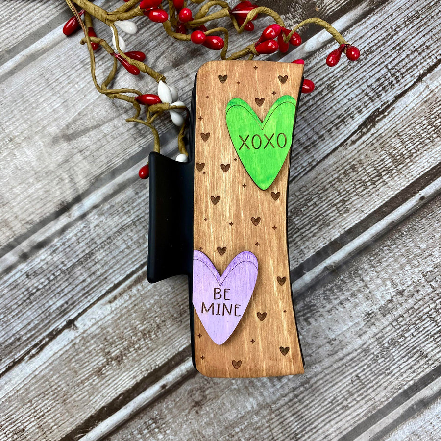 Scored Love and Hearts Valentine's Day Hair Clip – Glowforge Shop