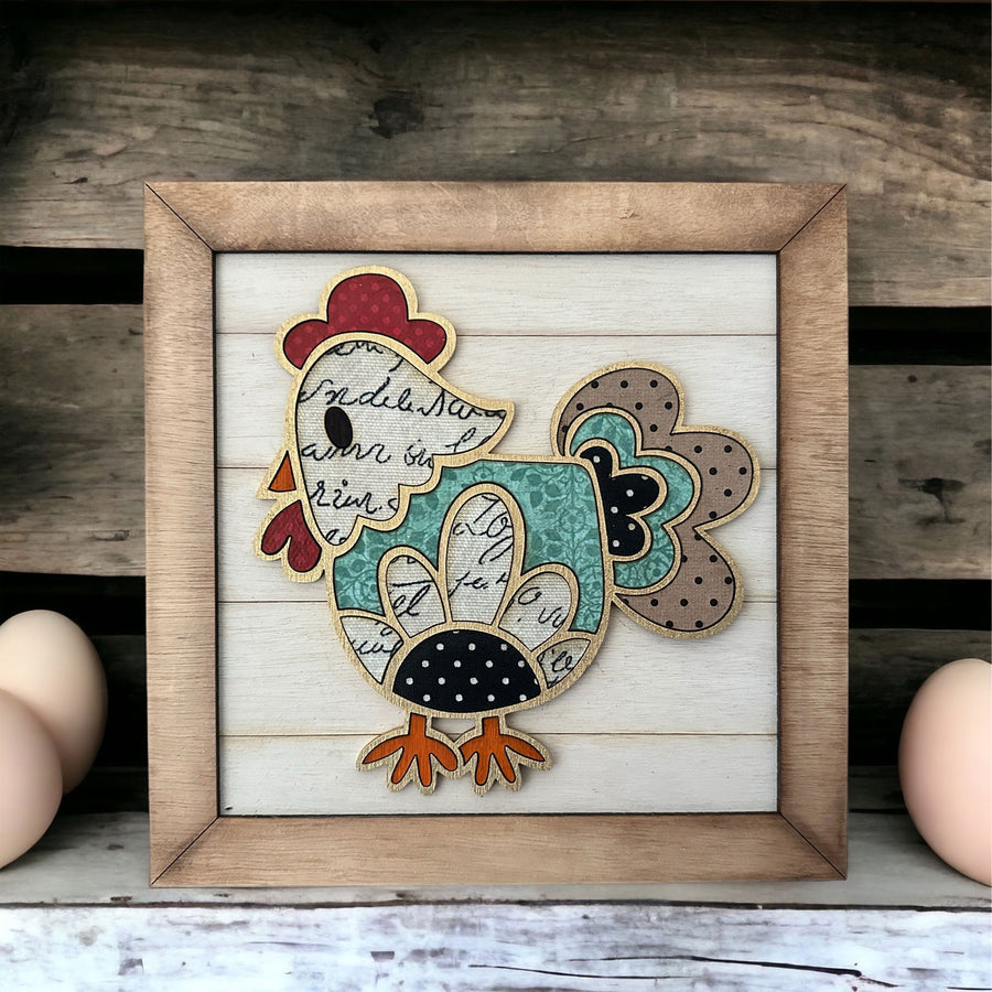 Chicken Wire Framed Pictures - Farmhouse Spits and Spoons