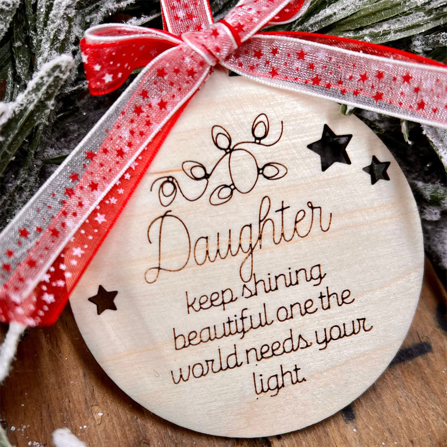 Bonus Mom Christmas Ornament Easy Cut and Score Gift – Glowforge Shop