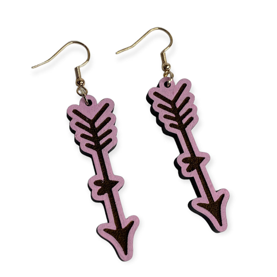 Love Heart & Arrow Dangle Earrings